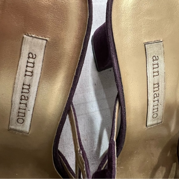 Ann Marino purple suede heel mules size 7M - Picture 10 of 11